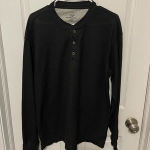 Alpine Lakes Black Long Sleeve Thermal Henley Shirt Men's L NWOT